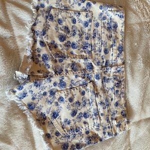 H&M Blue Flower Shorts